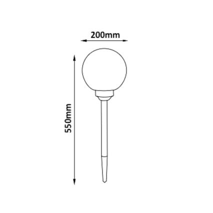 LED RGB Solarna svetilka LED/0,2W/1,2V 600 mAh IP44