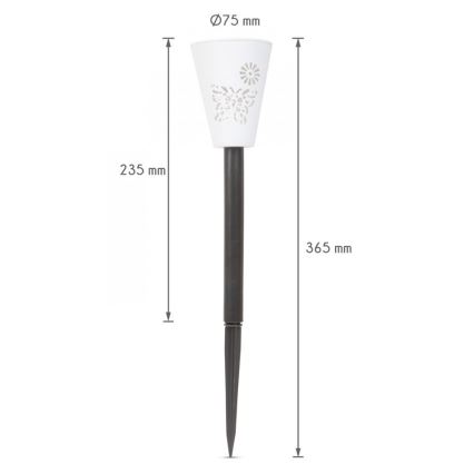 LED RGB Solarna svetilka LED/1xAAA IP44