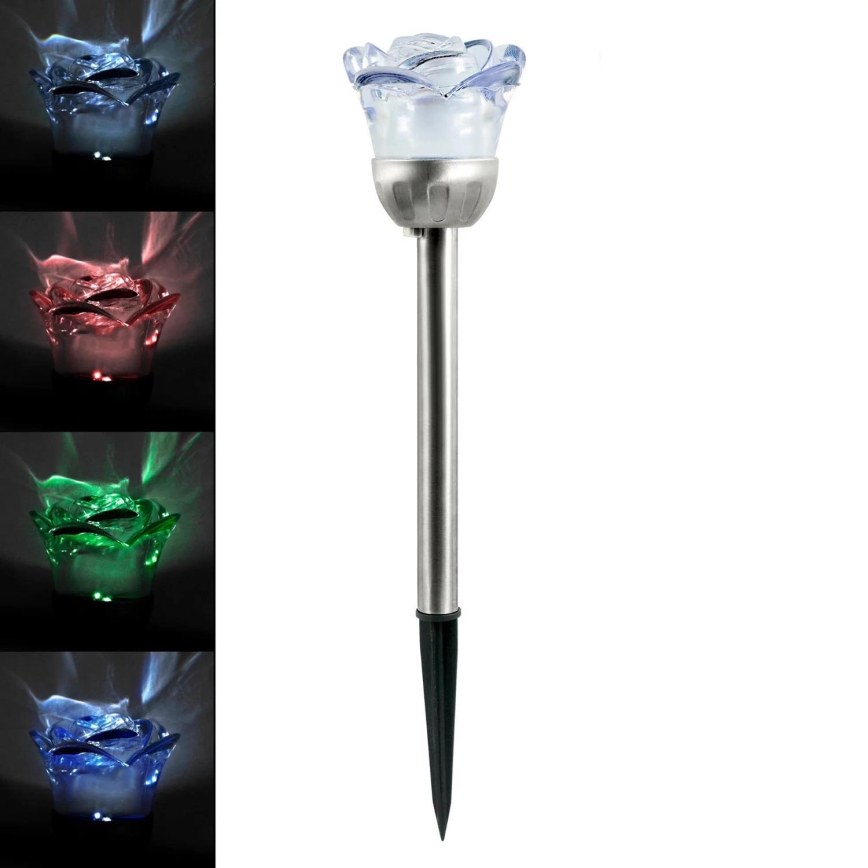 LED RGB Solarna svetilka ROSE LED/1,2V 100 mAh IP44