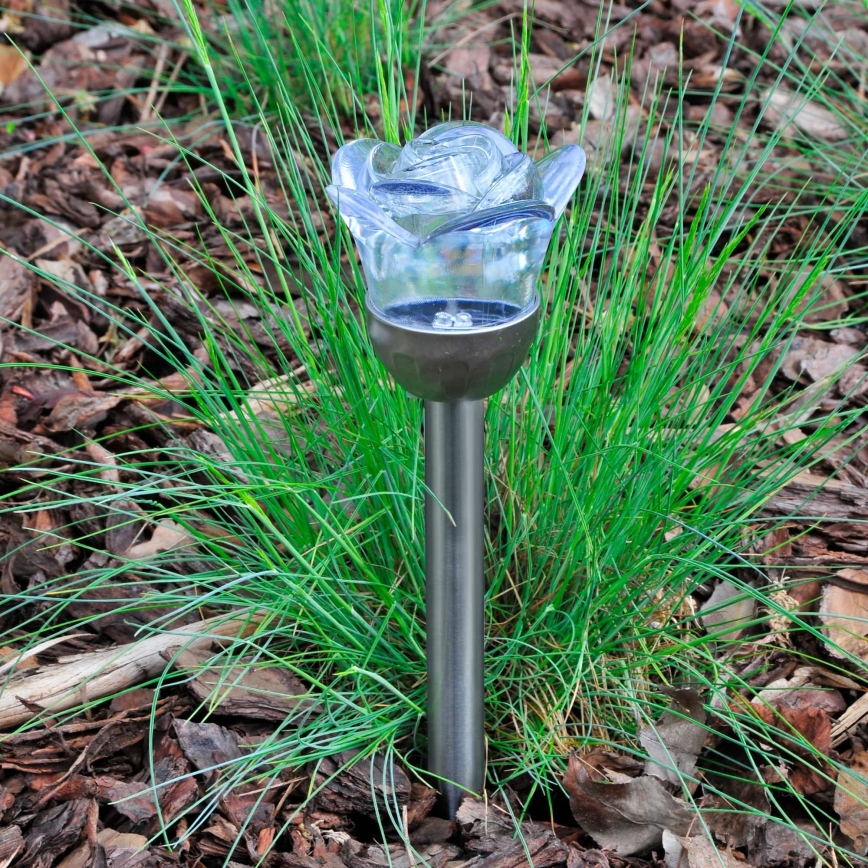 LED RGB Solarna svetilka ROSE LED/1,2V 100 mAh IP44