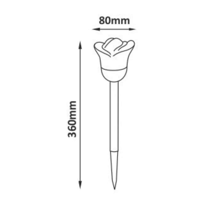 LED RGB Solarna svetilka ROSE LED/1,2V 100 mAh IP44