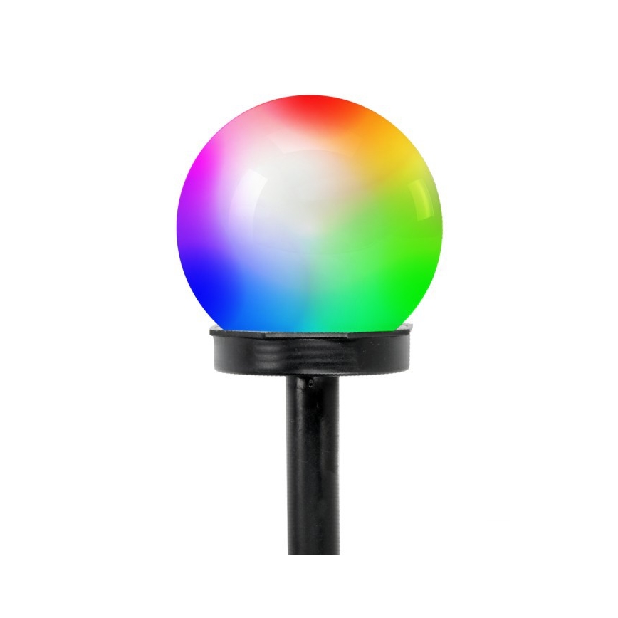 LED RGB solarna svetilka s senzorjem SPHERE, LED 1,2 V, IP44, 40 mAh, premer 10 cm