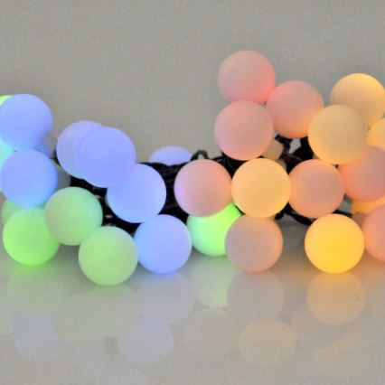 LED RGB Solarna veriga PARTY 30xLED/1,2V 400 mAh 3,9 m IP44