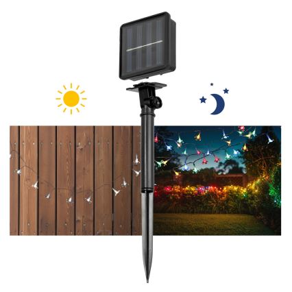 LED RGB solarni niz 50xLED/0,12W/1,2V 1xAA IP44 600 mAh