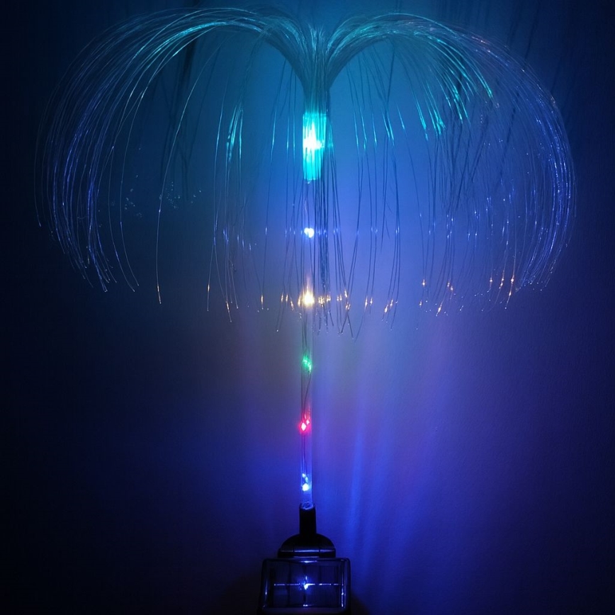LED RGB sončna svetilka LED/1,2V 300 mAh IP44 črna