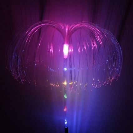 LED RGB sončna svetilka LED/1,2V 300 mAh IP44 črna