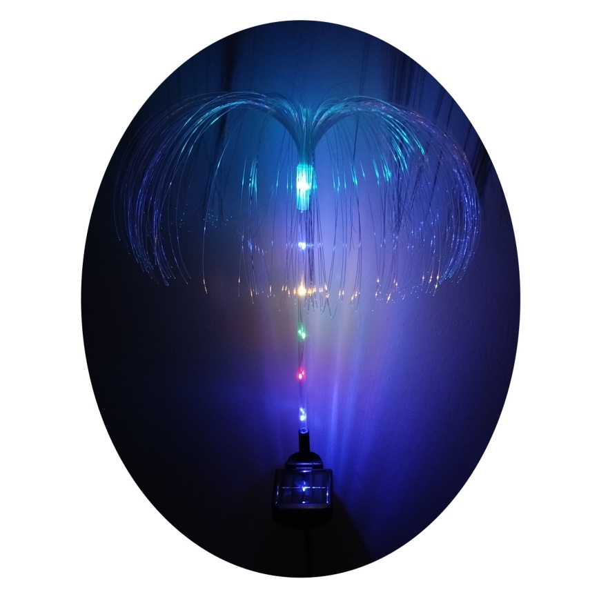 LED RGB sončna svetilka LED/1,2V 300 mAh IP44 črna