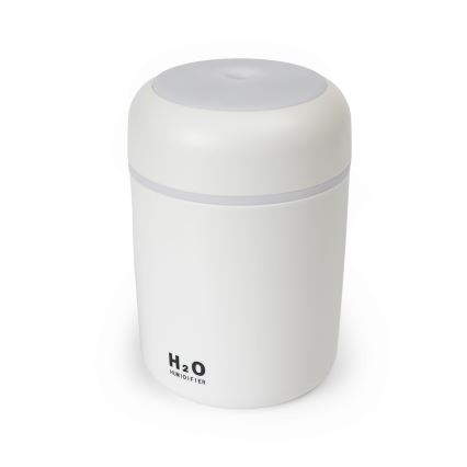 LED RGB Ultrazvočni aroma difuzor in vlažilec zraka LED/2W 300ml bela