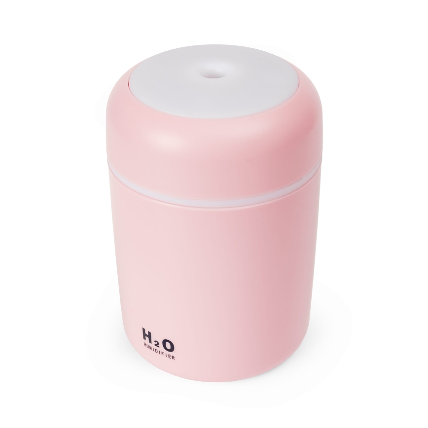 LED RGB Ultrazvočni aroma difuzor in vlažilec zraka LED/2W 300ml roza