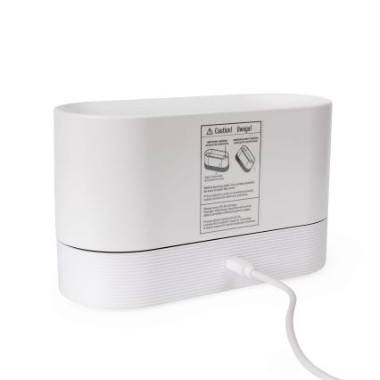 LED RGB Ultrazvočni aroma difuzor in vlažilec zraka z osvetlitvijo ozadja 180ml bela