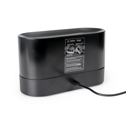 LED RGB Ultrazvočni aroma difuzor in vlažilec zraka z osvetlitvijo ozadja 180ml črna