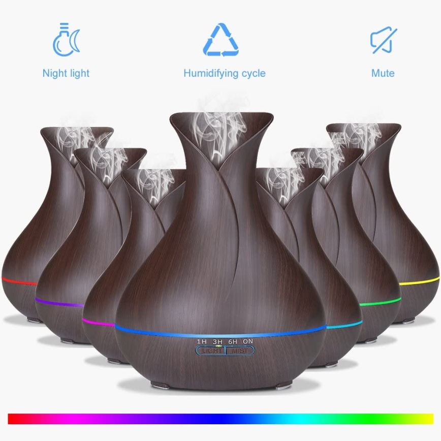 LED RGB Vlažilec in ionizator zraka 400 ml