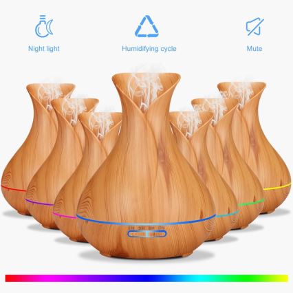 LED RGB Vlažilec in ionizator zraka 400 ml