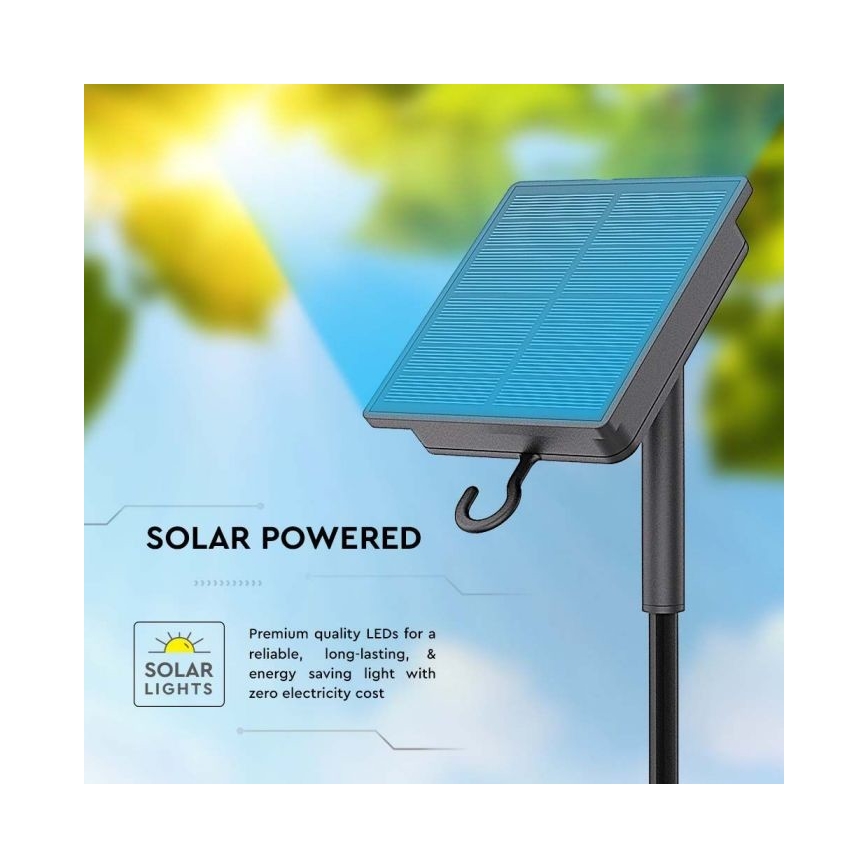 LED RGB Zatemnitven solarni trak LED/1,2W/3,7V IP67 5m + Daljinski upravljalnik