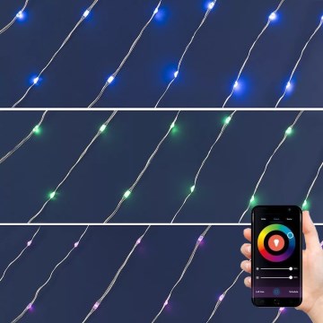 LED RGB Zatemnitvena božična veriga 200xLED/29 funkcij 20,4m