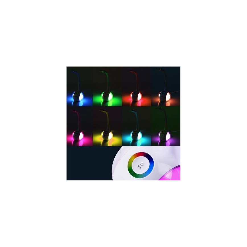 LED RGB Zatemnitvena namizna svetilka LED/7W/230V bela