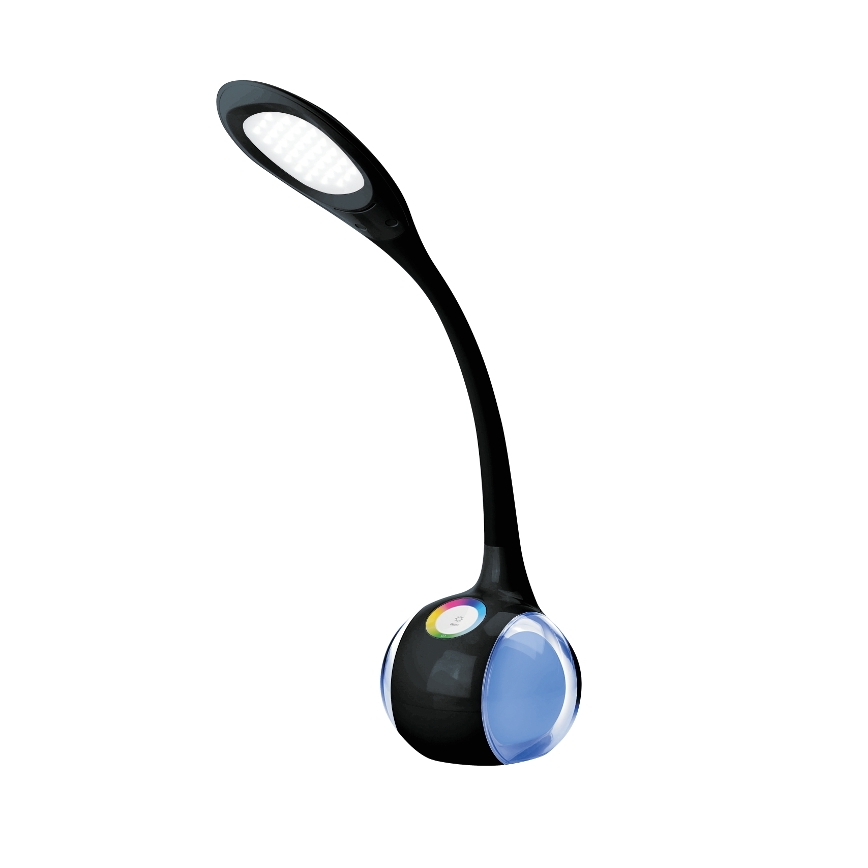 LED RGB Zatemnitvena namizna svetilka LED/7W/230V črna