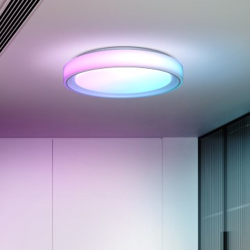 LED RGB Zatemnitvena stropna svetilka FLOCO LED/30W/230V 3000-6500K + RGB/6W pr. 40cm + Daljinski upravljalnik