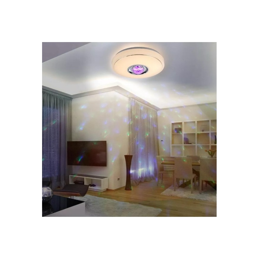 LED RGB Zatemnitvena stropna svetilka MAGIC DISCO LED/18W/230V + Daljinski upravljalnik