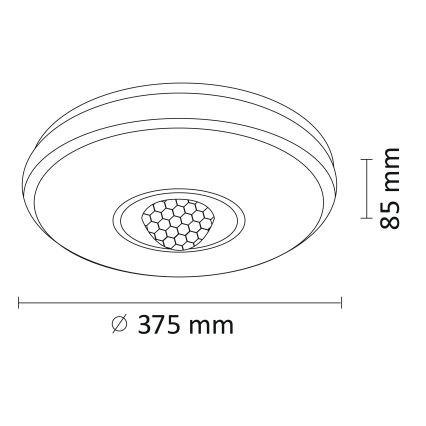 LED RGB Zatemnitvena stropna svetilka MAGIC DISCO LED/18W/230V + Daljinski upravljalnik