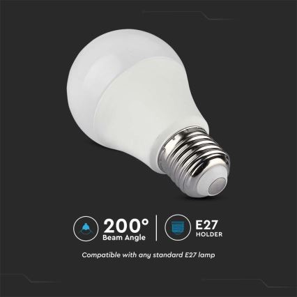 LED RGB Zatemnitvena žarnica A60 E27/8,5W/230V 4000K + Daljinski upravljalnik