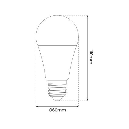 LED RGB Zatemnitvena žarnica A60 E27/8W/230V 2700-6500K Wi-Fi Tuya