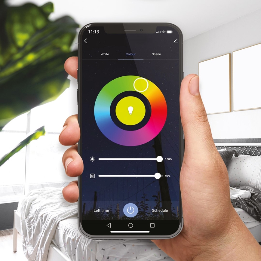 LED RGB Zatemnitvena žarnica A70 E27/11W/230V 2700-6500K Wi-Fi Tuya