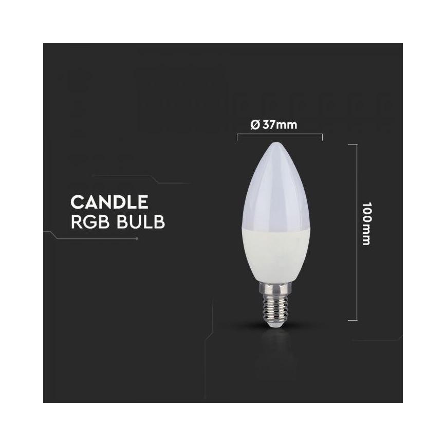 LED RGB Zatemnitvena žarnica E14/3,5W/230V 6400K + Daljinski upravljalnik