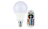 LED RGB Zatemnitvena žarnica E14/3,5W/230V 6400K + Daljinski upravljalnik