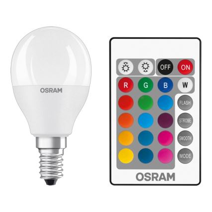 LED RGB Zatemnitvena žarnica E14/5,5W/230V 2700K - Osram