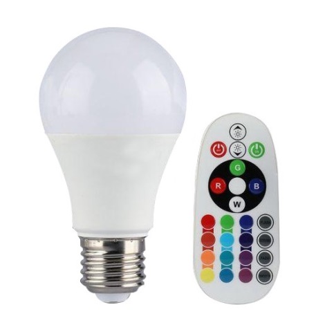 LED RGB Zatemnitvena žarnica E27/6W/230V 2700K + Daljinski upravljalnik