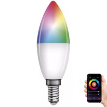 LED RGB Zatemnitvena žarnica GoSmart E14/4,8W/230V 2700-6500K Wi-Fi Tuya