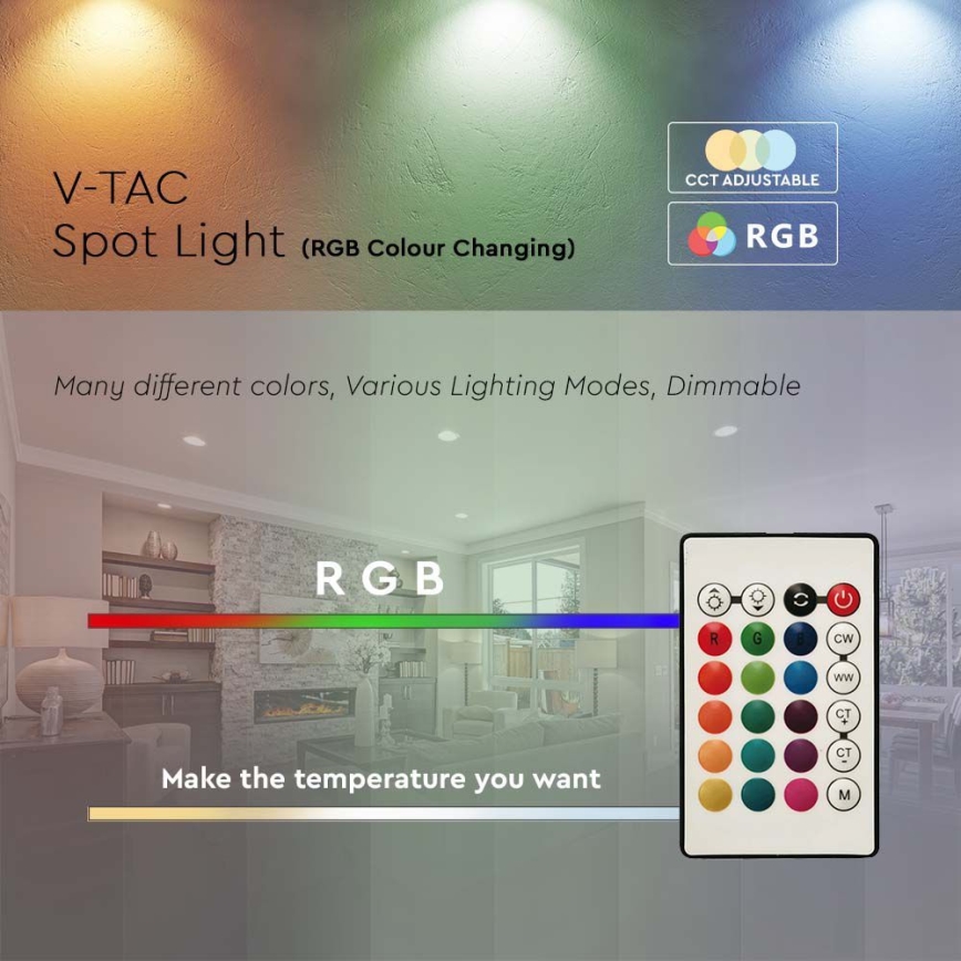 LED RGB Zatemnitvena žarnica P45 E14/4,8W/230V 3000K + Daljinski upravljalnik