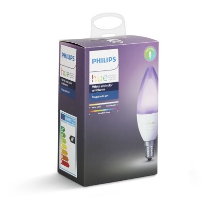 LED RGB Zatemnitvena žarnica Philips HUE WHITE AND COLOR AMBIANCE E14/6W/230V