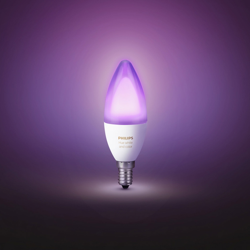 LED RGB Zatemnitvena žarnica Philips HUE WHITE AND COLOR AMBIANCE E14/6W/230V