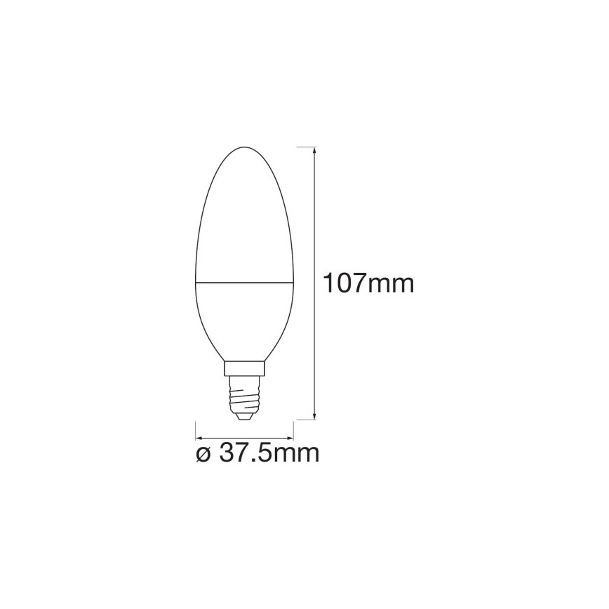 LED RGB Zatemnitvena žarnica SMART + E14 / 5W / 230V 2700K-6500K Wi-Fi - Ledvance