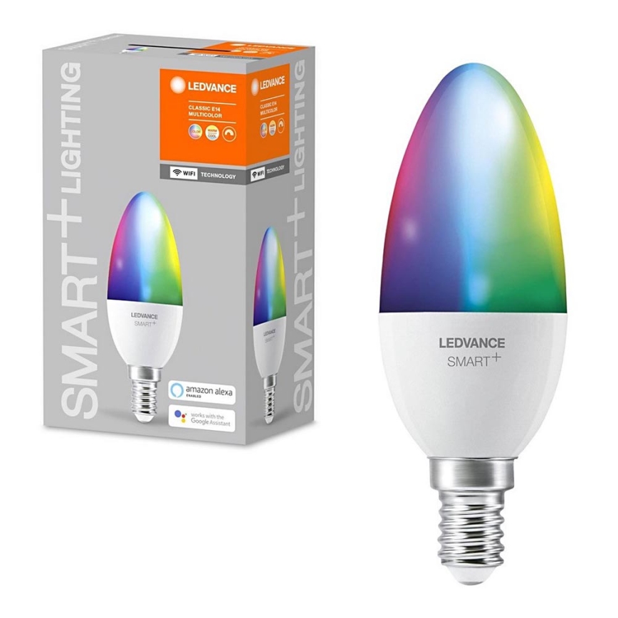 LED RGB Zatemnitvena žarnica SMART + E14 / 5W / 230V 2700K-6500K Wi-Fi - Ledvance