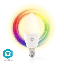LED RGB Zatemnitvena žarnica Smartlife E14/4,9W/230V Wi-Fi 2700-6500K