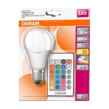 LED RGB Zatemnitvena žarnica STAR+ A60 E27/9W/230V 2700K - Osram
