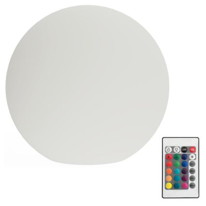 LED RGB Zatemnitvena zunanja svetilka GLOBO 1xE27/8,5W/230V pr. 40 cm IP44 + Daljinski upravljalnik