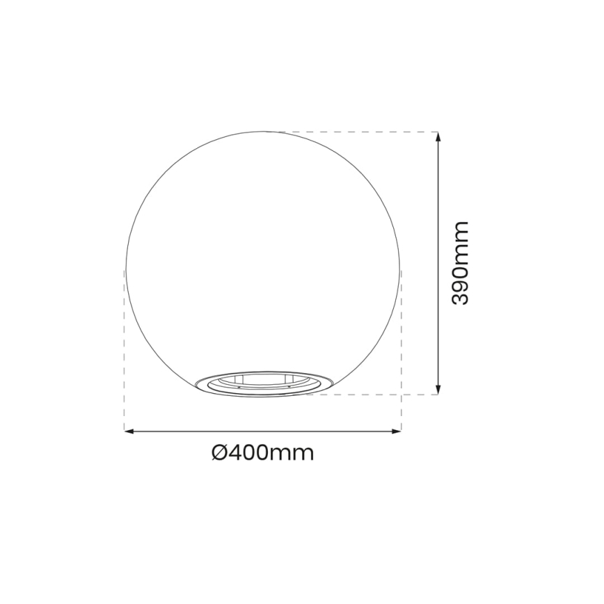 LED RGB Zatemnitvena zunanja svetilka GLOBO 1xE27/8,5W/230V pr. 40 cm IP44 + Daljinski upravljalnik