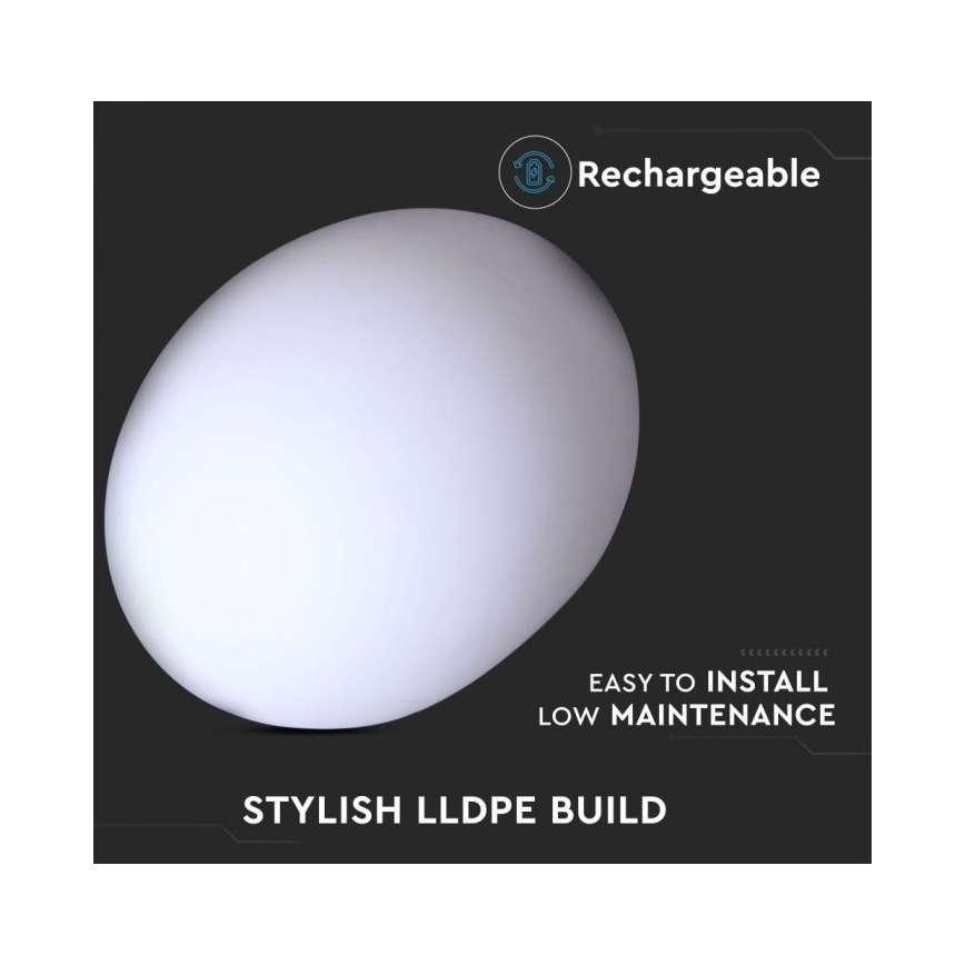 LED RGB Zatemnitvena zunanja svetilka LED/1W/230V 20cm IP67 + Daljinski upravljalnik
