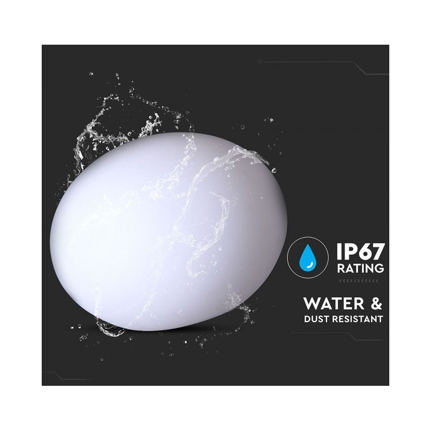 LED RGB Zatemnitvena zunanja svetilka LED/1W/230V 20cm IP67 + Daljinski upravljalnik