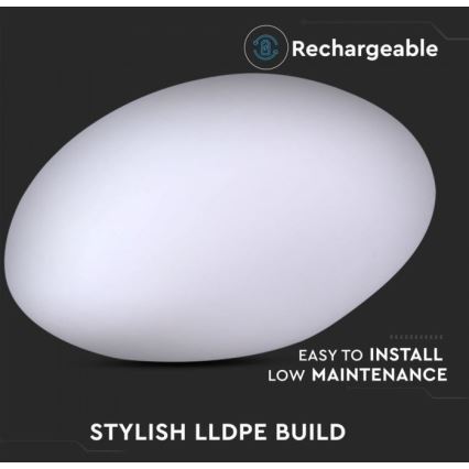 LED RGB Zatemnitvena zunanja svetilka LED/1W/230V 28cm IP67 + Daljinski upravljalnik