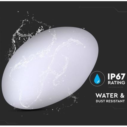 LED RGB Zatemnitvena zunanja svetilka LED/1W/230V 28cm IP67 + Daljinski upravljalnik