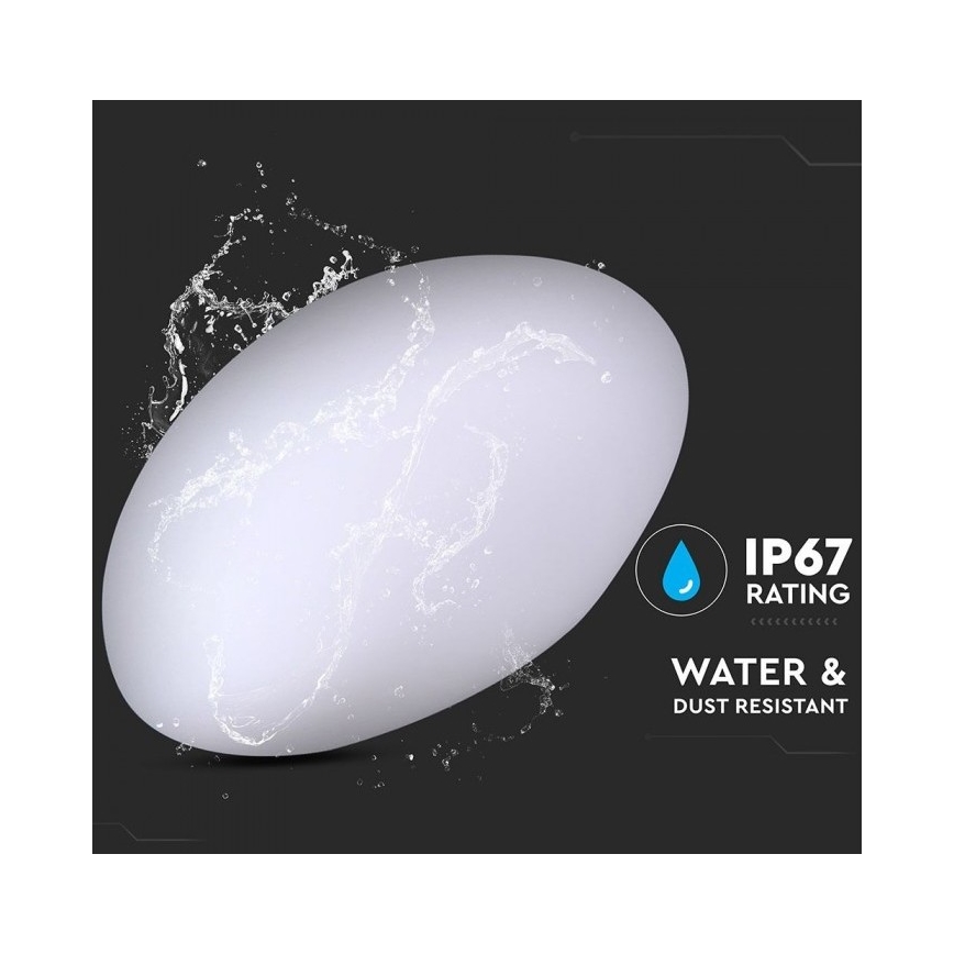 LED RGB Zatemnitvena zunanja svetilka LED/1W/230V 28cm IP67 + Daljinski upravljalnik