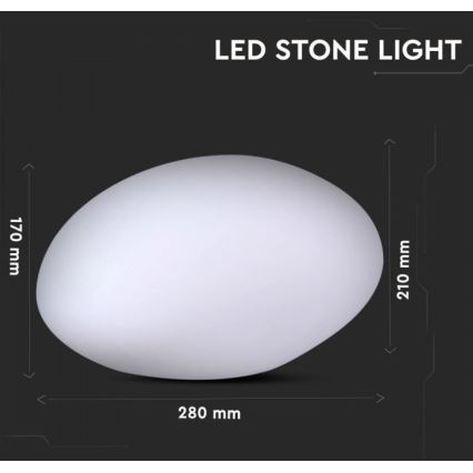 LED RGB Zatemnitvena zunanja svetilka LED/1W/230V 28cm IP67 + Daljinski upravljalnik