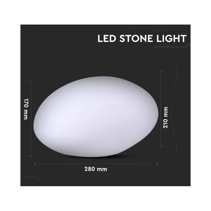 LED RGB Zatemnitvena zunanja svetilka LED/1W/230V 28cm IP67 + Daljinski upravljalnik