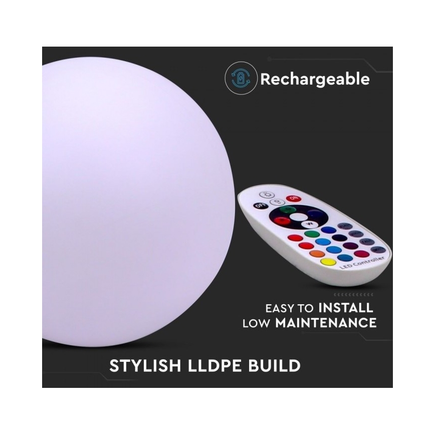 LED RGB Zatemnitvena zunanja svetilka LED/1W/230V 30cm IP67