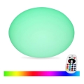 LED RGB Zatemnitvena zunanja svetilka LED/1W/5V 1000 mAh 20cm IP67 + Daljinski upravljalnik